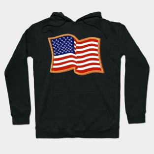 Embroidery American Flag Sticker Hoodie